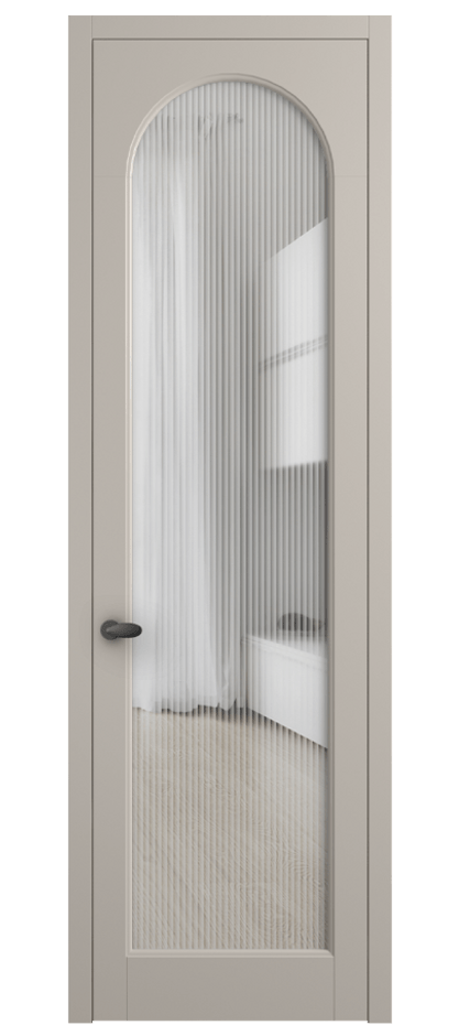 Межкомнатная дверь Палаццо 6804 Матовый светло-бежевый Рифлёное стекло "Мору", триплекс Цена 708320 AMD | Volhovec