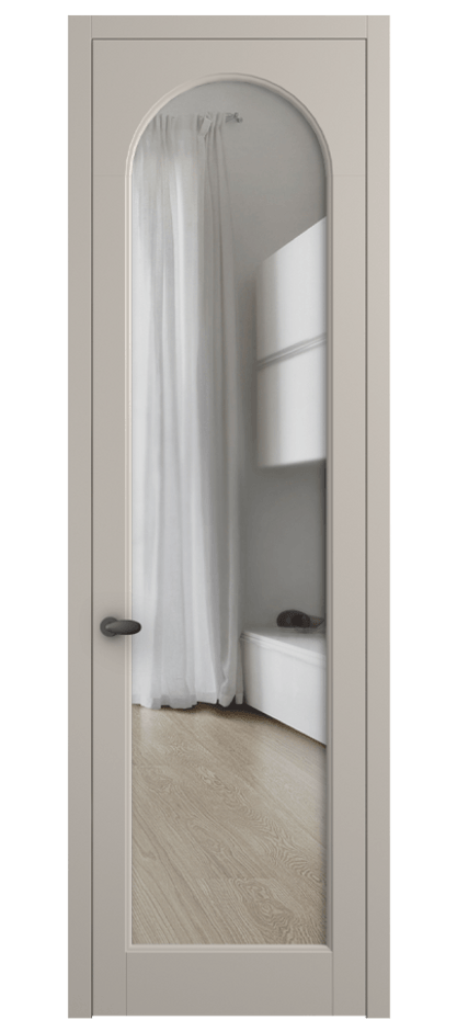 Межкомнатная дверь Палаццо 6804 Матовый светло-бежевый Прозрачное стекло Цена 654400 AMD | Volhovec