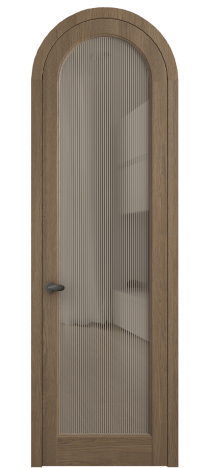Межкомнатная дверь Палаццо 6814 Дуб джутовый матовый Рифлёное бронзовое стекло "Дюна", триплекс Цена 1461100 AMD | Volhovec