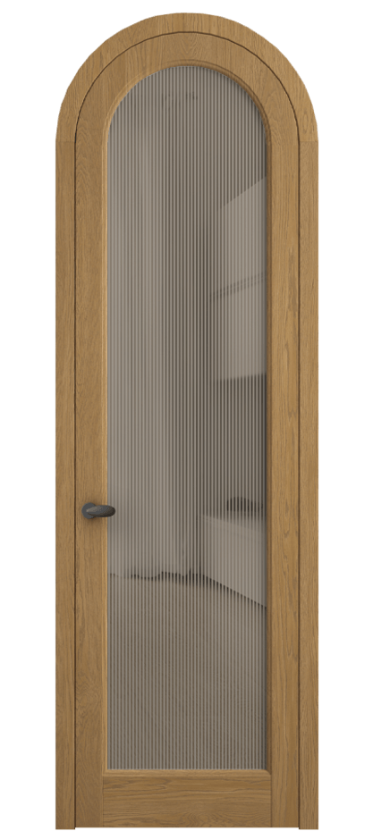 Межкомнатная дверь Палаццо 6814 Дуб солнечный матовый Рифлёное бронзовое стекло "Дюна", триплекс Цена 1432100 AMD | Volhovec