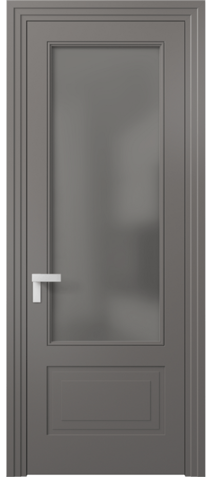 Межкомнатная дверь Rocca 8342 Матовый классический серый Сатинированное серое стекло, триплекс Цена 12650760 so'm | Volhovec