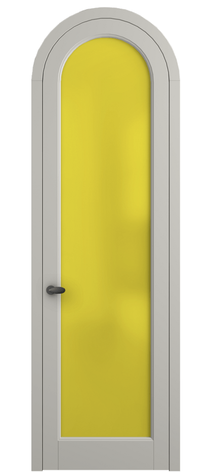 Межкомнатная дверь Палаццо 6814 Матовый тёплый серый Сатинированное жёлтое стекло, триплекс Цена 844100 AMD | Volhovec