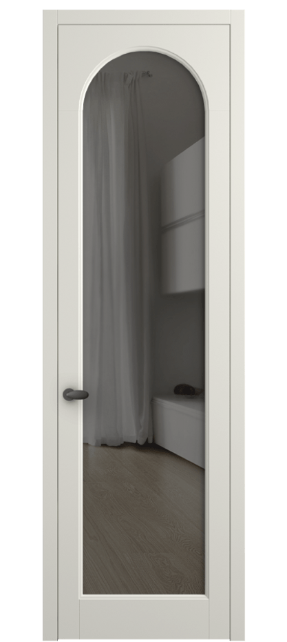 Межкомнатная дверь Палаццо 6804 Матовый жемчужный Прозрачное серое стекло, триплекс Цена 654400 AMD | Volhovec