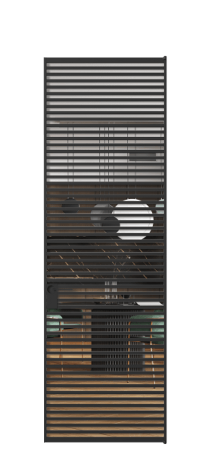 Алюминиевая дверь АЛПЛ040.07 Алюминий Черный Прозрачное стекло "Crystal Vision", калёное Цена 44048970  | Volhovec