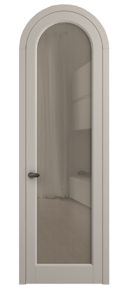 Межкомнатная дверь Палаццо 6814 Матовый светло-бежевый Рифлёное бронзовое стекло "Дюна", триплекс Цена 190970 сом | Volhovec