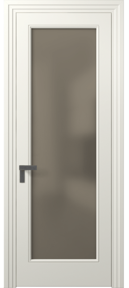 Межкомнатная дверь Rocca 8300 Матовый жемчужный Сатинированное бронзовое стекло, триплекс, 8 мм Цена 81790 ₽ | Volhovec