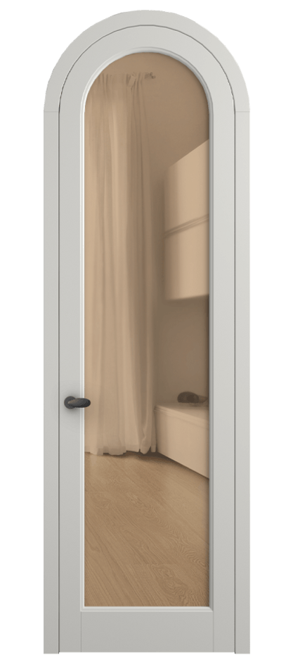 Межкомнатная дверь Palazzo 6814 Матовый серый Прозрачное оранжевое стекло, триплекс Цена 844100 AMD | Volhovec