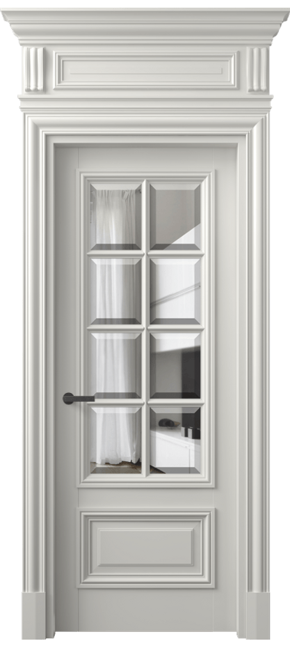 Межкомнатная дверь Антик 7316 Матовый серый Прозрачное стекло с фацетом Цена 1225450 AMD | Volhovec