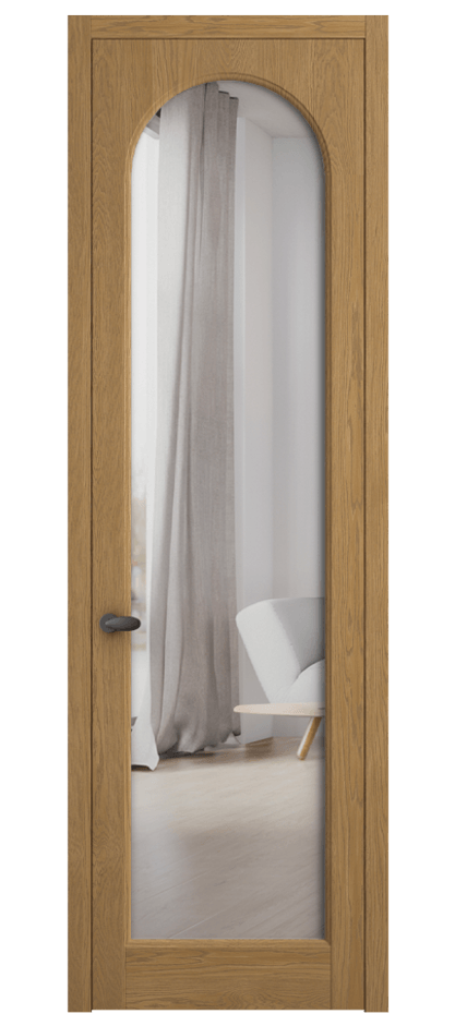 Межкомнатная дверь Палаццо 6804 Дуб солнечный матовый Двустороннее зеркало, триплекс Цена 1042100 AMD | Volhovec