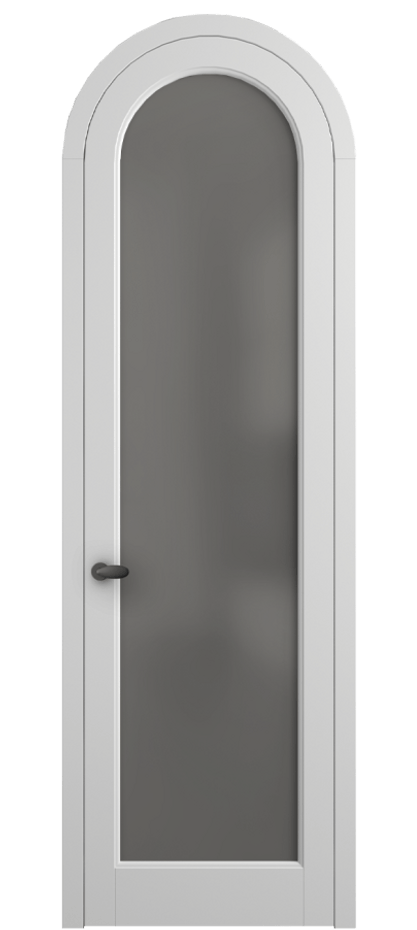 Межкомнатная дверь Палаццо 6814 Матовый белоснежный Сатинированное серое стекло, триплекс Цена 844100 AMD | Volhovec