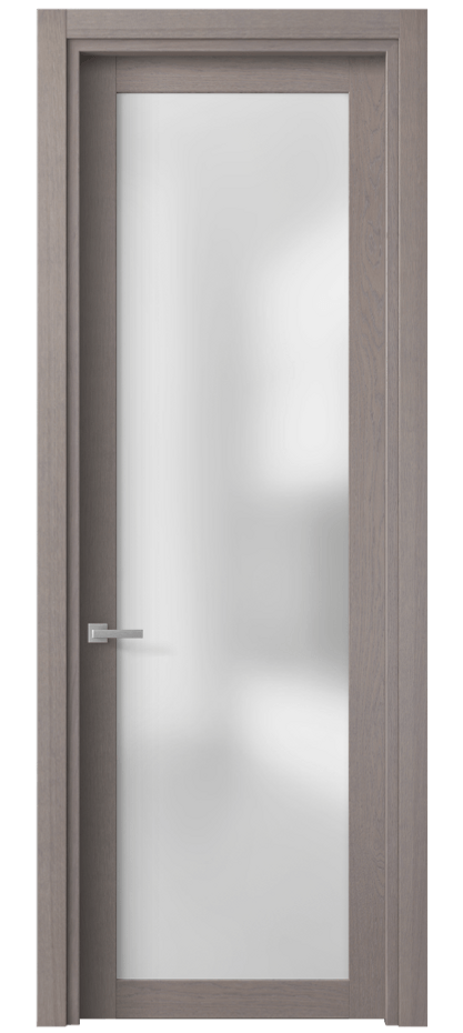 Межкомнатная дверь Planum 2102 Дуб дымчатый Сатинированное стекло Цена 327480 AMD | Volhovec