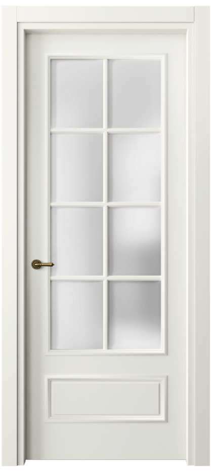 Межкомнатная дверь Paris 8112 Матовый жемчужный Сатинированное стекло Цена 390610 AMD| Volhovec