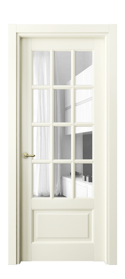 Межкомнатная дверь Toscana Grigliato 6313 Бук молочно-белый Прозрачное стекло Цена 770160 AMD | Volhovec