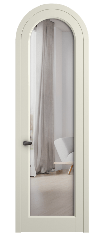 Межкомнатная дверь Палаццо 6814 Матовый молочно-белый Двустороннее зеркало, триплекс Цена 857600 AMD | Volhovec