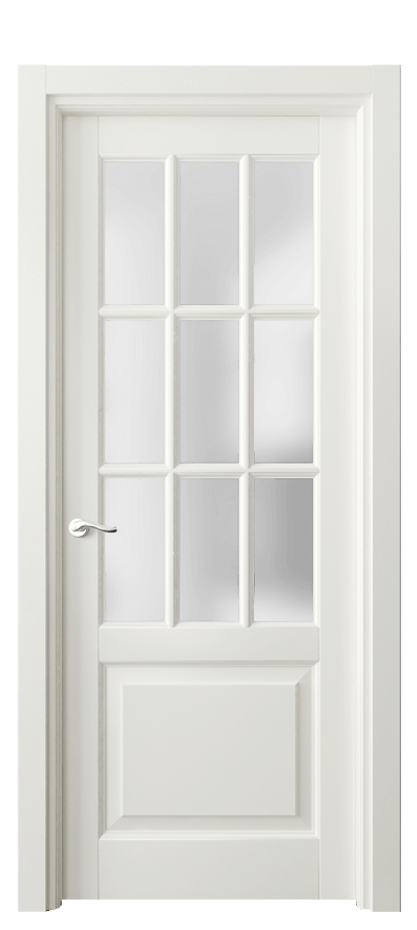 Межкомнатная дверь Лигнум 0748 Матовый жемчужный Сатинированное стекло Цена 777580 AMD | Volhovec