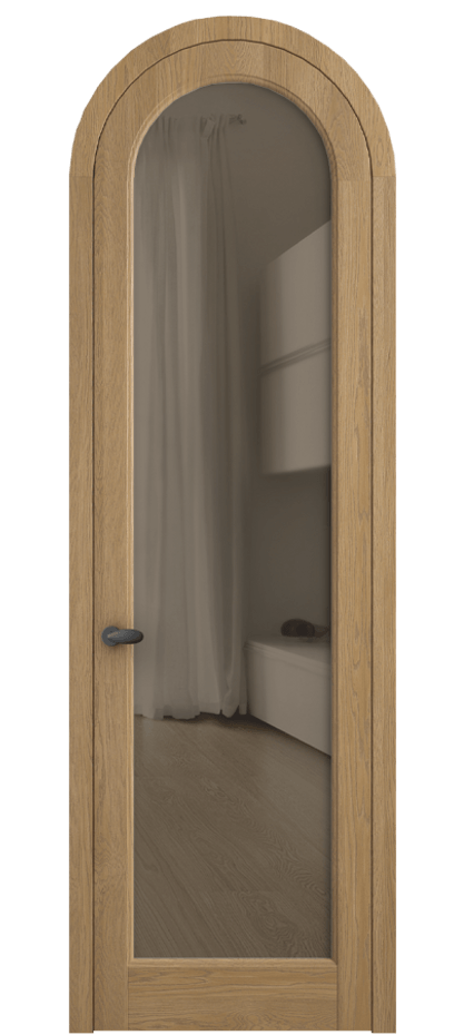 Межкомнатная дверь Палаццо 6814 Дуб пшеничный матовый Прозрачное бронзовое стекло, триплекс Цена 1391600 AMD | Volhovec