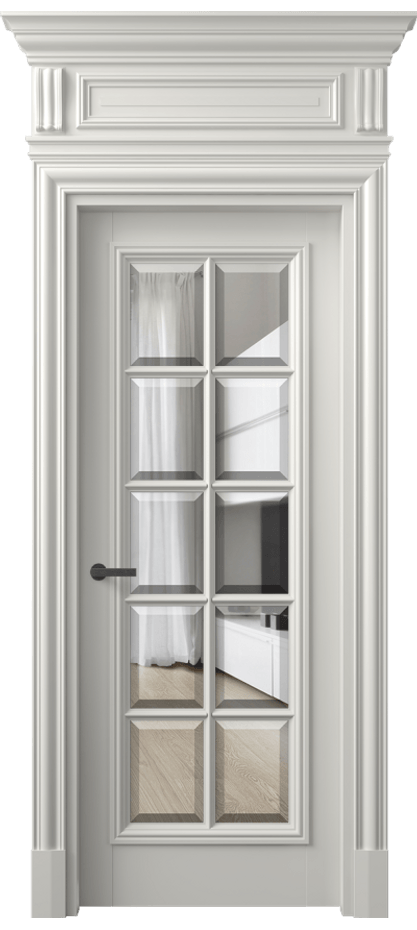 Межкомнатная дверь Антик 7310 Матовый серый Прозрачное стекло с фацетом Цена 1263550 AMD | Volhovec