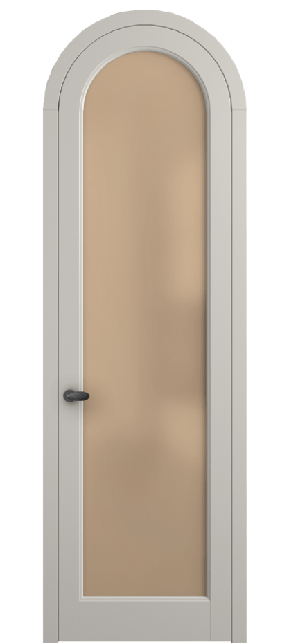 Межкомнатная дверь Палаццо 6814 Матовый облачно-серый Сатинированное оранжевое стекло, триплекс Цена 865000 AMD | Volhovec