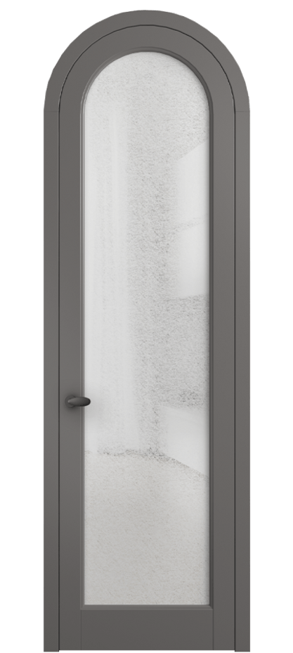Межкомнатная дверь Палаццо 6814 Матовый классический серый Фактурное стекло "Лёд", триплекс Цена 884500 AMD | Volhovec