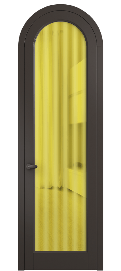 Дверь межкомнатная Палаццо 6814 Матовый антрацит Рифлёное желтое стекло "Дюна", триплекс 0536R МАН Цена 884500 AMD Наличники уже входят в базовый комплект. Фабрика дверей Волховец 8 (800) 551 43 19 Межкомнатная дверь Палаццо 6814 Матовый антрацит Рифлёное желтое стекло "Дюна", триплекс Цена 884500 AMD | Volhovec