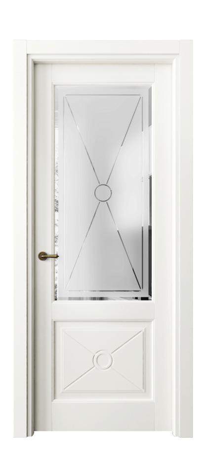 Межкомнатная дверь Toscana Litera 6362 Бук жемчуг Сатинированное стекло с гравировкой «LITERA», 6 мм Цена 102399 ₽ | Volhovec