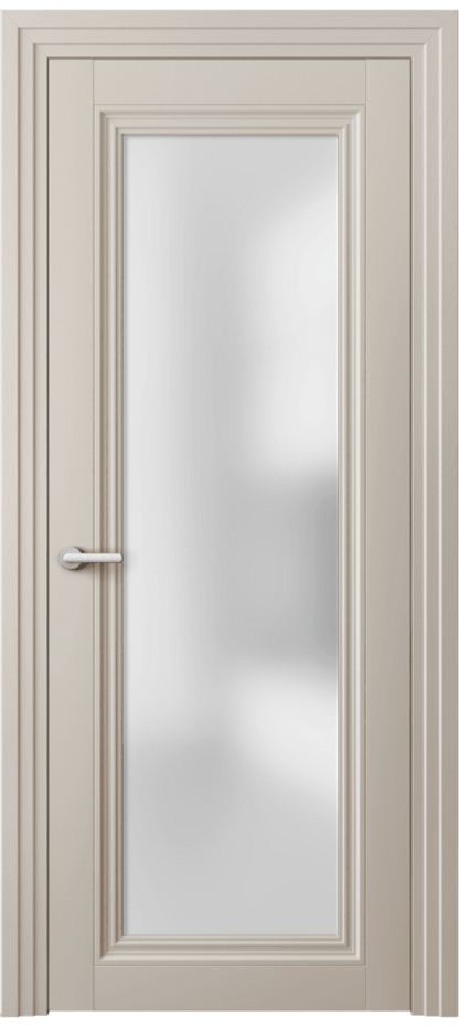 Межкомнатная дверь Центро 2502 Матовый светло-бежевый Сатинированное стекло Цена 503100 AMD | Volhovec