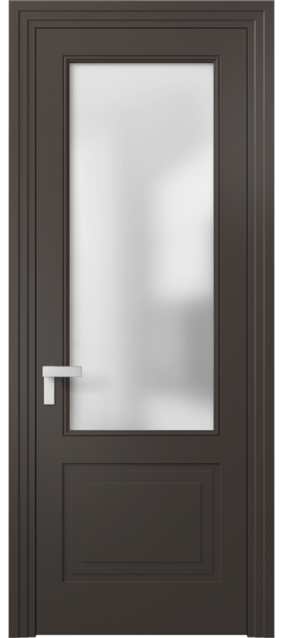 Межкомнатная дверь Rocca 8352 Матовый антрацит Сатинированное стекло Цена 65430 ₽ | Volhovec