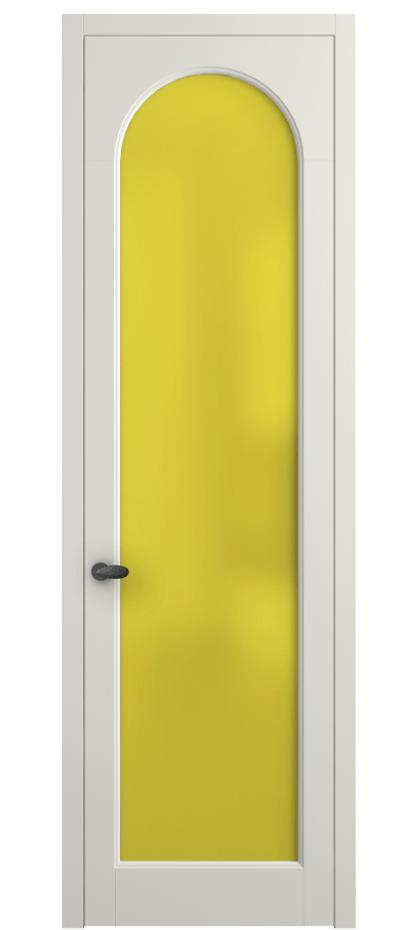 Межкомнатная дверь Палаццо 6804 Матовый жемчужный Сатинированное жёлтое стекло, триплекс Цена 654400 AMD | Volhovec