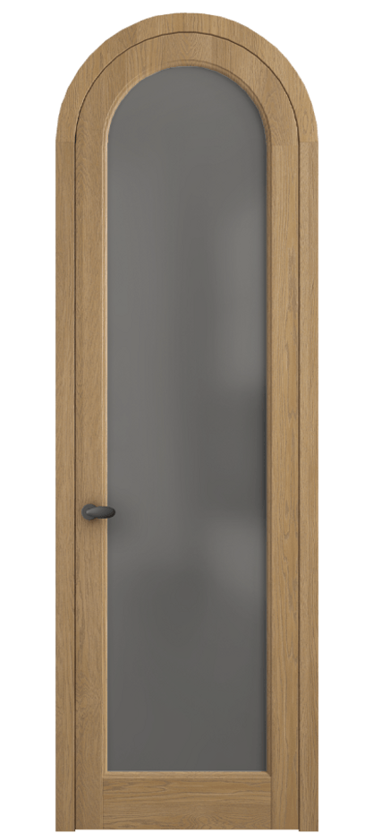 Межкомнатная дверь Палаццо 6814 Дуб пшеничный матовый Сатинированное серое стекло, триплекс Цена 1420600 AMD | Volhovec