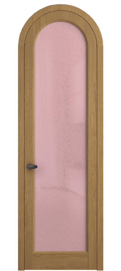 Межкомнатная дверь Палаццо 6814 Дуб солнечный матовый Фактурное розовое стекло "Лёд", триплекс Цена 1432100 AMD | Volhovec