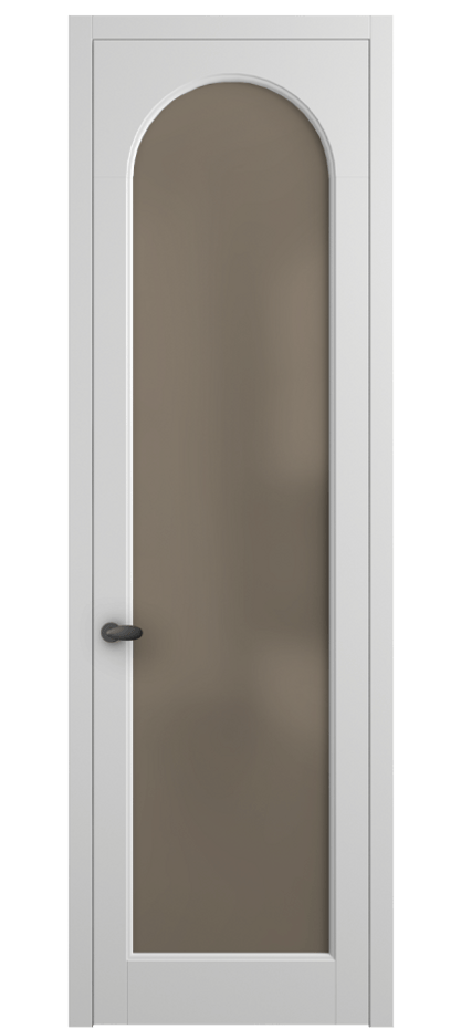 Межкомнатная дверь Палаццо 6804 Матовый белоснежный Сатинированное бронзовое стекло, триплекс Цена 654400 AMD | Volhovec