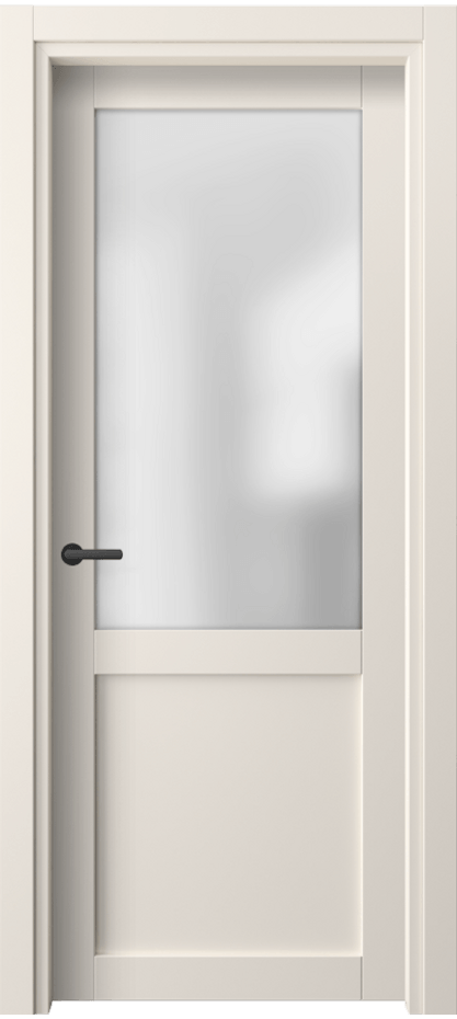 Межкомнатная дверь Нео 2122 ПЭТ кремово-белый Сатинированное стекло Цена 205690 AMD | Volhovec