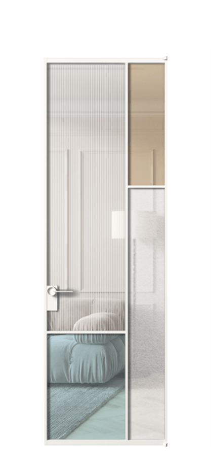 Межкомнатная дверь Mosaic АЛПЛ041.12 Алюминий Белый Комбинация стекол Группы 1 и Группы 3 Цена 1119980 AMD | Volhovec