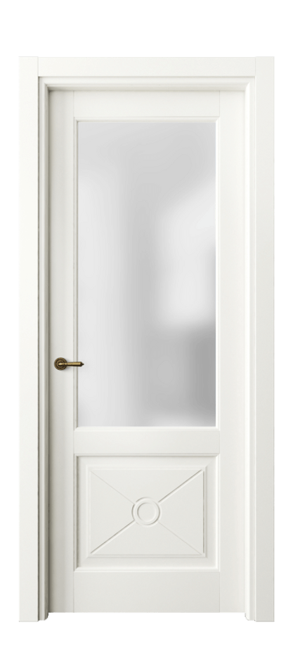 Межкомнатная дверь Тоскана Литера 6362 Матовый жемчужный Сатинированное стекло Цена 702720 AMD | Volhovec