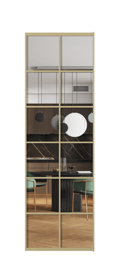 Алюминиевая дверь АЛПЛ040.05  Прозрачное стекло "Кристал Вижн", калёное Цена 981450  | Volhovec