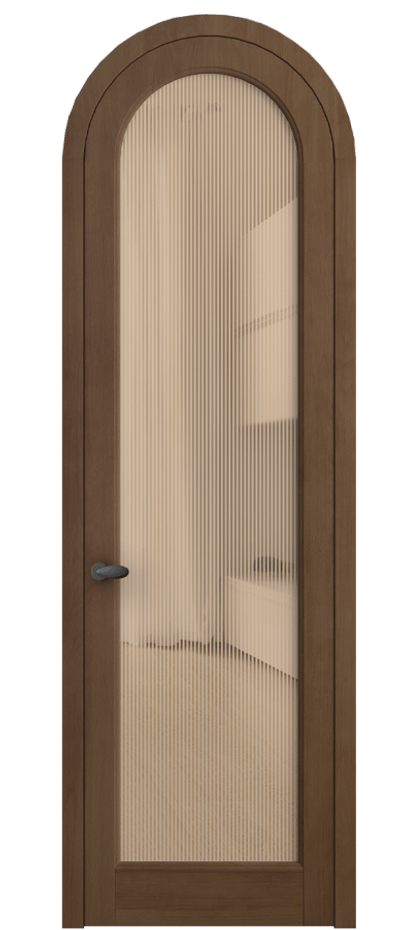 Межкомнатная дверь Палаццо 6814 Бук тёмный матовый Рифлёное оранжевое стекло "Дюна", триплекс Цена 1223000 AMD | Volhovec