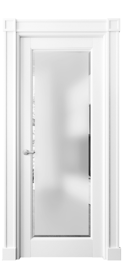 Межкомнатная дверь Toscana Plano 6300 Бук белоснежный Сатинированное стекло с фацетом Цена 671590 AMD | Volhovec