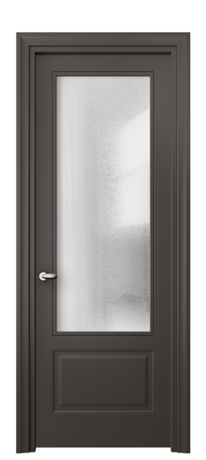 Межкомнатная дверь Esse 8542 Матовый антрацит Фактурное стекло "Лёд", триплекс Цена 514600 AMD | Volhovec