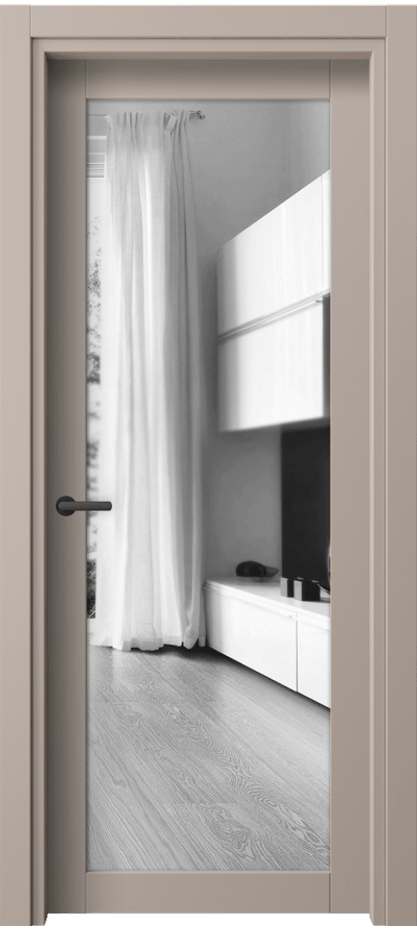 Межкомнатная дверь Neo 2102 ПЭТ серо-коричневый  Двустороннее зеркало, триплекс, 6 мм Цена 171020 AMD | Volhovec