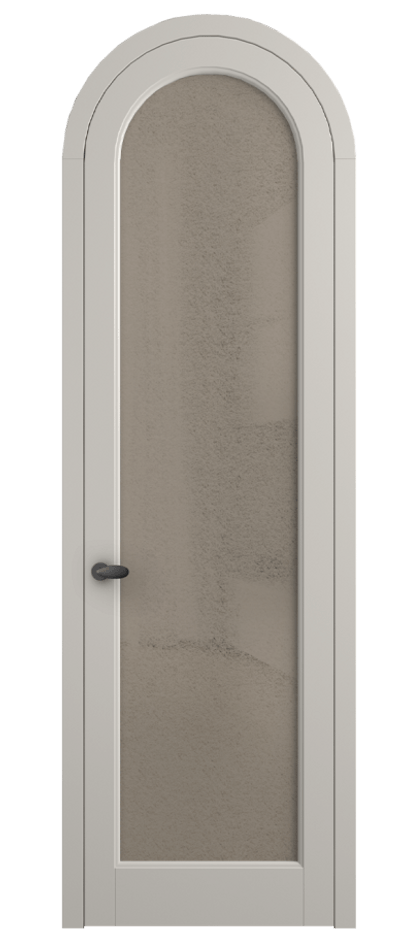 Межкомнатная дверь Палаццо 6814 Матовый облачно-серый Фактурное бронзовое стекло "Лёд", триплекс Цена 884500 AMD | Volhovec