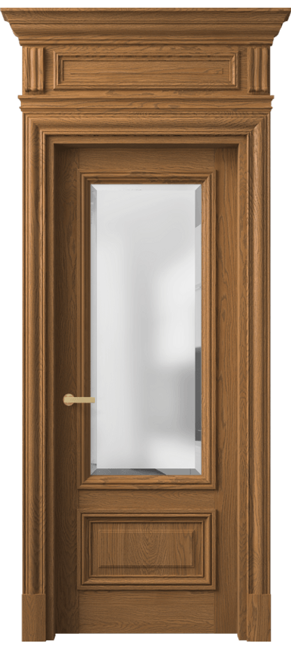 Межкомнатная дверь Antique 7306 Дуб пряный матовый Сатинированное стекло с фацетом, 6 мм Цена 1354570 AMD | Volhovec