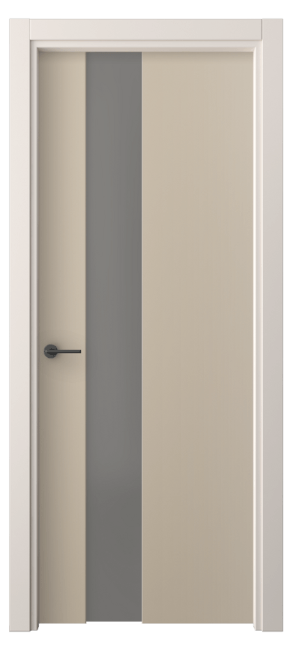 Межкомнатная дверь Freedom 4224 ПЭТ серо-коричневый  Сатинированное серое стекло, триплекс Цена 207700 AMD | Volhovec