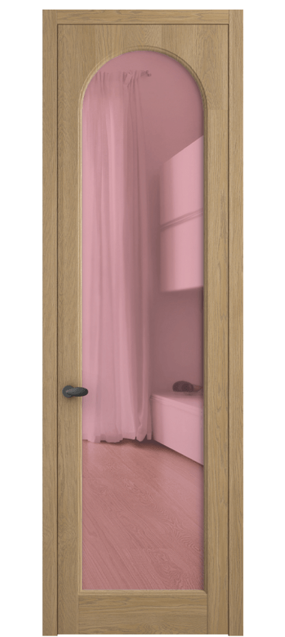 Межкомнатная дверь Палаццо 6804 Дуб соломенный матовый Прозрачное розовое стекло, триплекс Цена 1028700 AMD | Volhovec