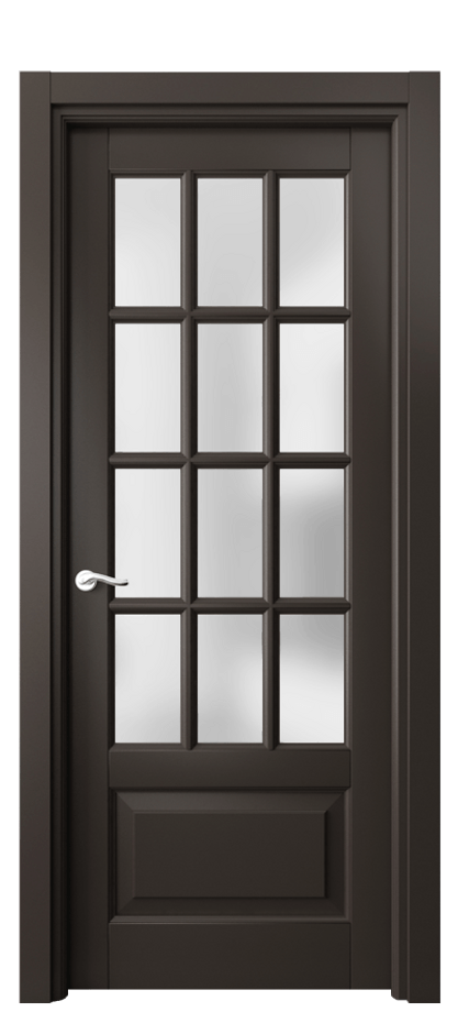 Межкомнатная дверь Лигнум 0728 Матовый антрацит Сатинированное стекло Цена 782300 AMD | Volhovec