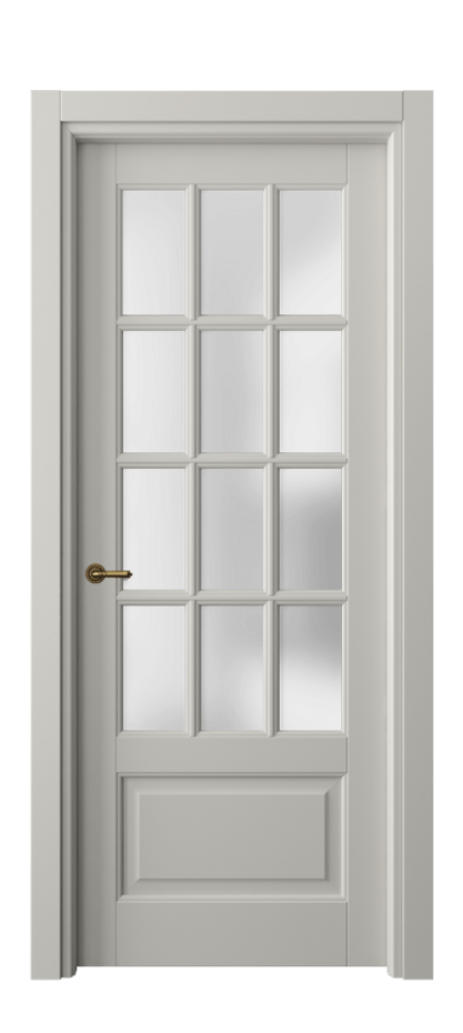 Межкомнатная дверь Тоскана Грильято 6313 Матовый тёплый серый Сатинированное стекло Цена 754650 AMD | Volhovec