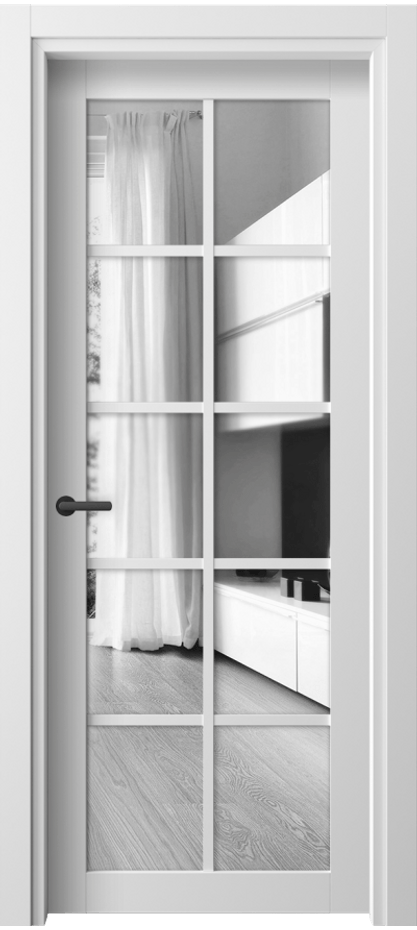 Межкомнатная дверь Neo 2106 Белый шёлк Двустороннее зеркало, триплекс Цена 207170 AMD | Volhovec