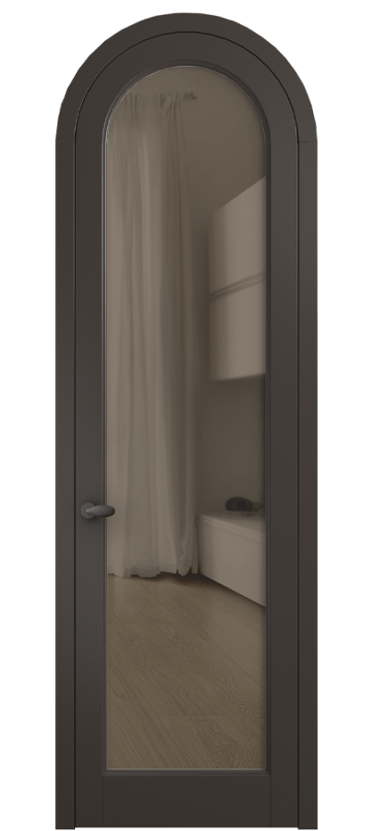 Межкомнатная дверь Палаццо 6814 Матовый антрацит Прозрачное бронзовое стекло, триплекс Цена 844100 AMD | Volhovec