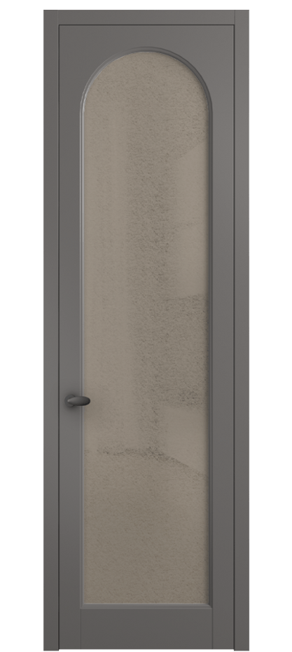 Межкомнатная дверь Палаццо 6804 Матовый классический серый Фактурное бронзовое стекло "Лёд", триплекс Цена 694800 AMD | Volhovec