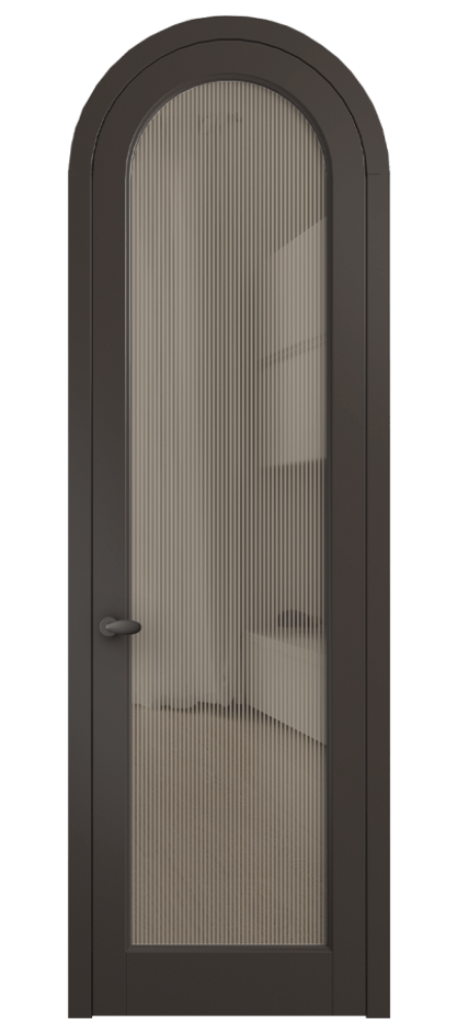 Межкомнатная дверь Palazzo 6814 Матовый антрацит Рифлёное бронзовое стекло "Дюна", триплекс Цена 884500 AMD | Volhovec