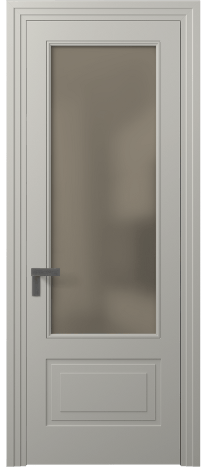 Межкомнатная дверь Рокка 8342 Матовый тёплый серый Сатинированное бронзовое стекло, триплекс Цена 559071 AMD | Volhovec